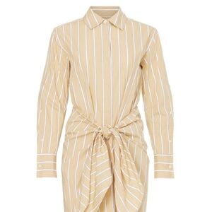 10 Crosby Derek Lam Beige Striped Mini Dress